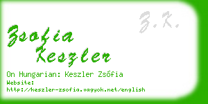 zsofia keszler business card